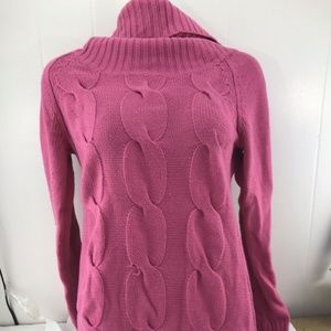 Karoo sz L Pink cowl neck sweater